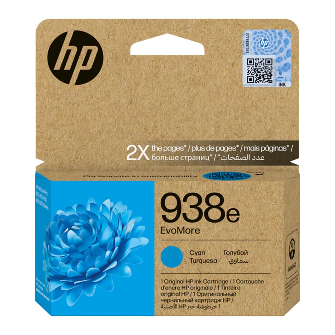 HP 938e EvoMore Cyan Original Ink Cartridge