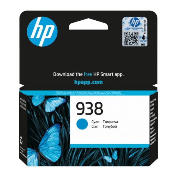 HP 938 Cyan Original Ink Cartridge