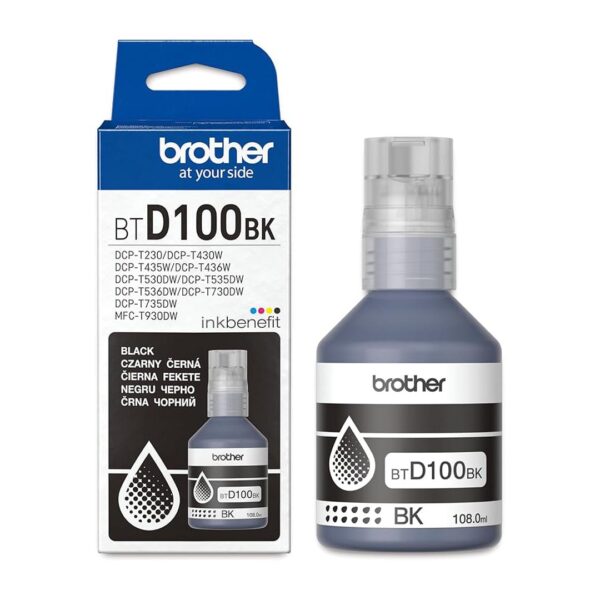 BROTHER BTD100 BLACK INK BOTTLE
