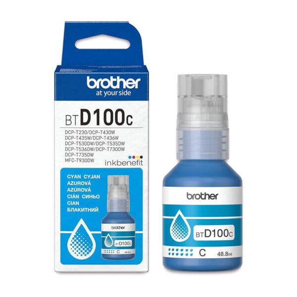 BROTHER BTD100 CYAN INK BOTTLE