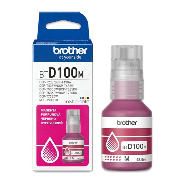 BROTHER BTD100 MAGENTA INK BOTTLE